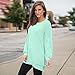 Orangeskycn Loose Women Long Sleeve Tunic Top Ladies Pullover Blouse Shirt (XL, Mint Green)