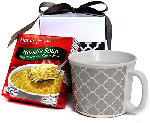 Soup Mug and Soup Gift Set for Christmas in Festive Holiday Gift Box