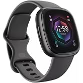 Fitbit Sense 2 Health and Fitness Smartwatch - Shadow Grey/Graphite | with Stress and Sleep Tools - 3-Month Google Health Premium Membership Included - ECG App, SpO2, 24/7 Heart Rate, and GPS