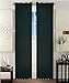 2 Piece Solid Black Sheer Window Curtains/drape/panels/treatment 54