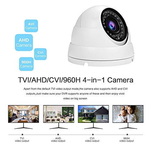 Analog CCTV Dome Camera,Anpvees HD 1080P 4in1 (TVI/CVI/AHD/CVBS) 2