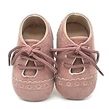 Voberry Baby Girl Boys Lace Up Sneakers Soft Soled Anti-slip Toddler Shoes (12~18 Month, Pink)