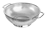 Cucinare Stainless Steel Colander 5-Quart Strainer For Cooking And Kitchen Use(Large)