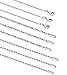 JOERICA 9PCS Stainless Steel Chain Necklace for Men Women Chain Necklace 24inches