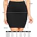 Fashionazzle Women's Casual Stretchy Bodycon Pencil Mini Skirt (Medium, KS06-Black/Spandex)