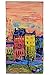 Luxurious 100% Charmeuse Silk World Famous Oil Painting Collection Long Scarf Shawl with Hand Rolled Edge, Wassily Kandinsky's