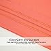 TASTELIFE 105 GSM Deep Pocket Bed Sheet Set Brushed Hypoallergenic Microfiber 1800 Bedding Sheets(Coral,Queen)