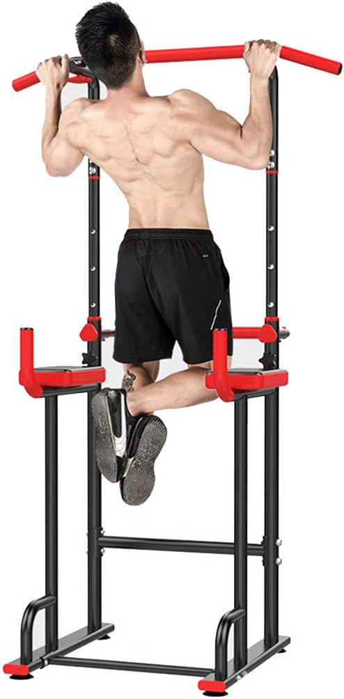 Power Tower Parallel Bars Dip Station Adjustable Pull Up Bar Home Gym Strength Training Workout Multi Function Equipment