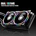 darkFlash DT240 240mm Water Liquid Cooling AIO Cooler Radiator with 120mm LED Rainbow Static Lighting Case Fan CPU Cooler (DT240 (Rainbow))