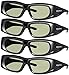 DLP LINK 144 Hz Ultra-Clear HD 4 PACK 3D Active Rechargeable Shutter Glasses for All 3D DLP Projectors - BenQ, Optoma, Dell, Mitsubishi, Samsung, Acer, Vivitek, NEC, Sharp, ViewSonic & Endless Others! primary