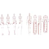 DYNWAVE 8 Pcs French Curve Template Ruler Set,Sewing Humanoid Patterns Design for Dressmaking, Tailoring, Fashion Designing