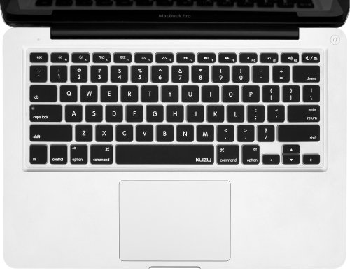 Kuzy Older Version Keyboard Cover Compatible with MacBook Pro 13 15 17 inch Release 2010-2015 and MacBook Air 13.3 inch Release 2010-2017 Silicone Skin Protector, Black - Thumbnail 6