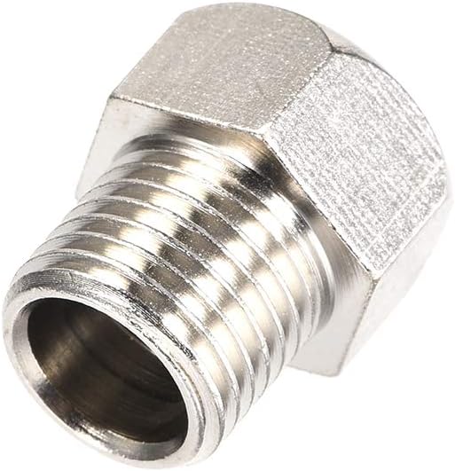 sourcing map G1/4 Mist Nozzle - 0.7mm Orifice Dia Brass Fine Atomizing Spray Tip, 1/4BSPT (0.7mm Orifice Dia) - Image 5