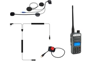 Rugged Radios Sport Dirtbike Moto ATV Helmet Communication Kit, Helmet Kit, Harness, Push-to-Talk and GMR2 GMRS Two Way Handheld Radio