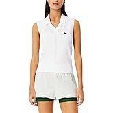 Lacoste Womens Sleeveless Stretch Knit Tennis Polo Shirt