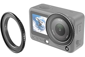 Osmo Action 6 Lens Filter Adapter Mount, 49mm Lens Holder, Protective Frame for DJI Osmo Action 6 Filter Accessories