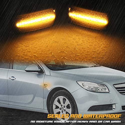 RUXIFEY Smoked LED Side Marker Lights Front Sidemarkers Compatible with Chevy Cruze 2011-2015, Orlando 2010-2019 - Thumbnail 4
