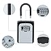 ZHEGE Key Lock Box, 4 Digit Combination Key Storage Lock Box with Resettable Code, Portable Key Safe Box for Door Knob, Realtors, Contractors (Gray)