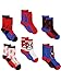 Super Hero Adventures Spider-Man Baby Toddler Boys 6 pack Athletic Crew Socks (2T-3T, Red/Blue)