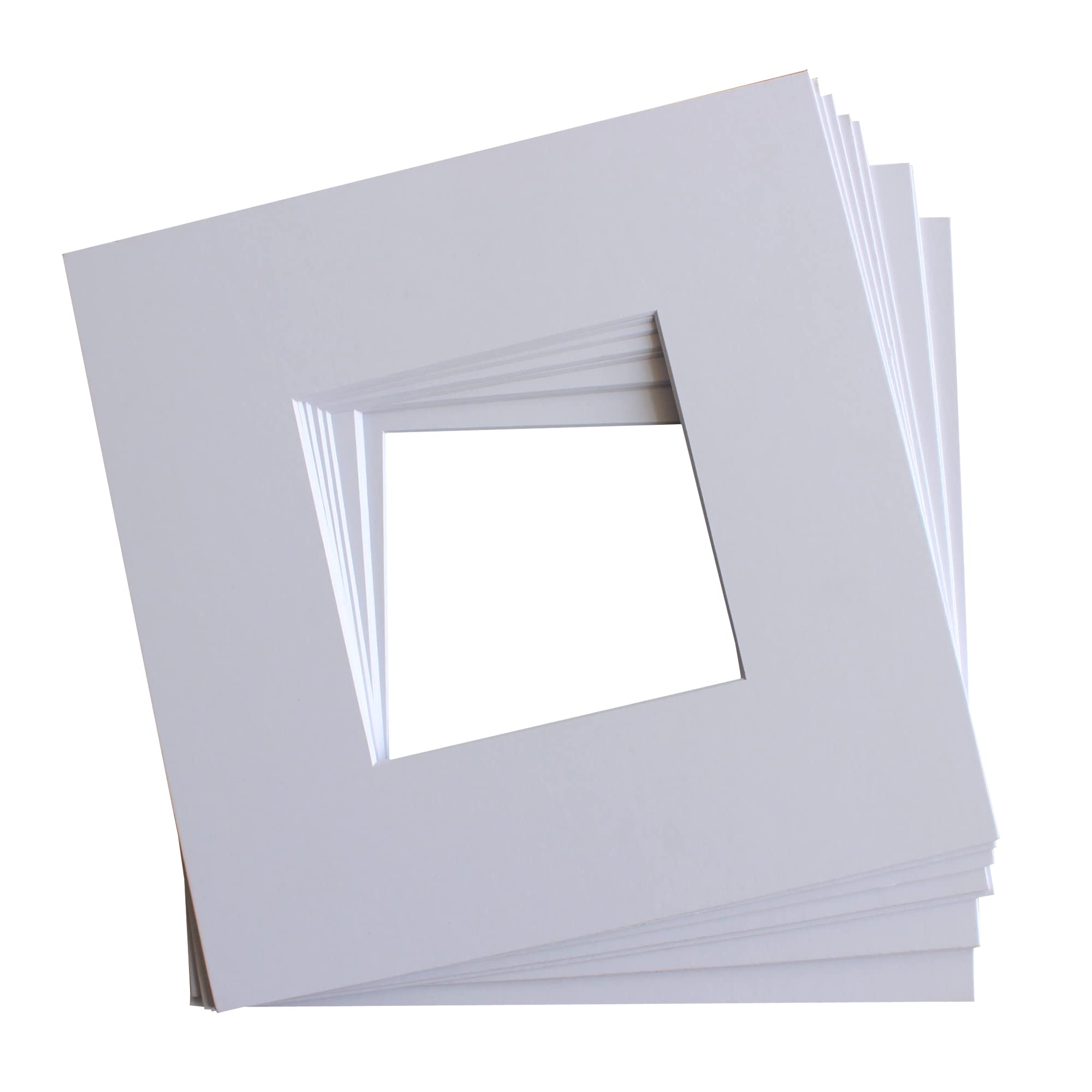 LOKCASA 8x8 Photo Mounts For 4x4 Picture,White,10 Pack