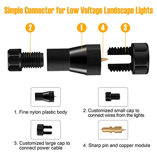 ZUCKEO Low Voltage Connectors Landscape Lighting Wire Connector 1216