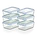Glass Food Storage Containers - Food Storage Containers & Meal Prep - 6 Pack Snap LockLids Airtight & Leak Proof - Oven, Dishwasher, Microwave, Freezer Safe - Odor and Stain Resistant -12 total pieces