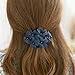 Meilliwish Flower Fabrics Ponytail Holder Banana Hair Clip 1 PCS (H29)(Cream)