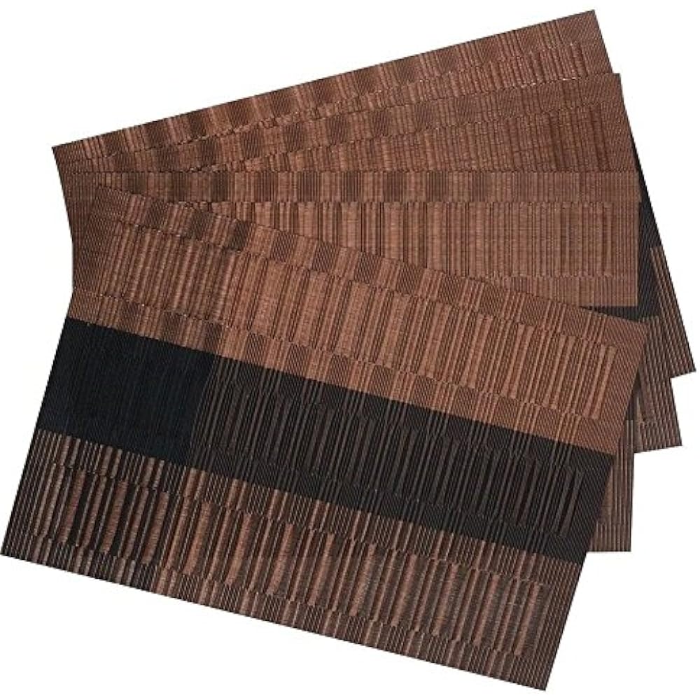 Placemats Set Of 6 Woven Vinyl Mats For Dining Table Heat Resistant