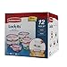 Rubbermaid Lock-Its Food Storage Containers with Easy Find Lids, 12-Piece Set