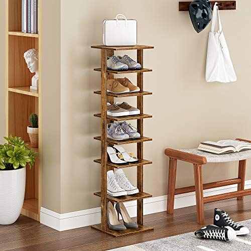 HOMEFORT 7Tier Shoe Rack, Entryway Shoe Tower,Vertical Shoe Organizer