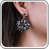 Sttiafay Cluster Crystal Wedding Earrings Marquise Cubic Zirconia Earrings Silver Chandelier Crystal Dangle Earrings Sparkly Rhinestone Bridal Earrings Jewelry for Women