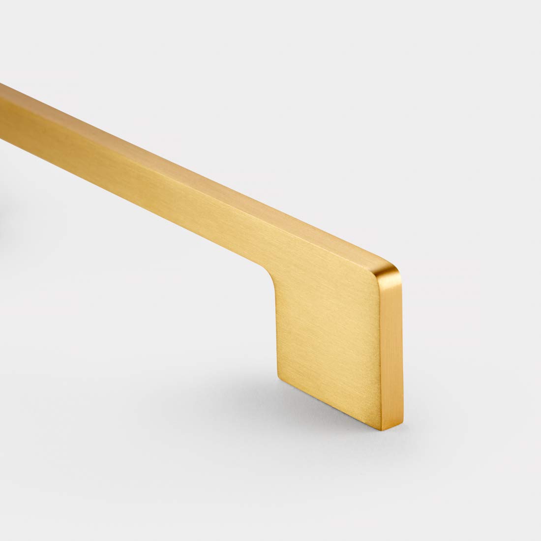 Solid Brass Pull Handles | by Pushka Home | Modern Brushed Gold Finish | for Cabinets, Cupboards, Wardrobes, Doors, Drawers – PH7 – Hole Centre 160mm