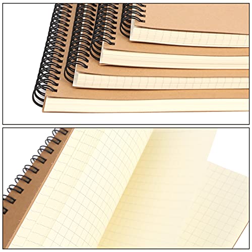 HAKACC A5 Spirale Notizblock, 4 Stück Klein Notizbuch 80 Blatt Notizheft Skizzenblock Journal Tagebuch Schreibblock Zeichenblock