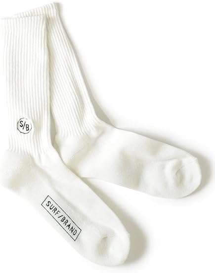 Amazon Surf Brand サーフブランド S B ソックス メンズ レディース ハイソックス 靴下 くつした くつ下 ホワイト ブラック 白 黒 サーフ スケート スケーター アメカジ カジュアル ファッション Sfb7 スポーツソックス 通販