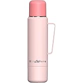 MingSphere Stainless Steel Insulated Water Bottle, Leak Proof Water Bottles for Sports&Travel, Keep Drinks Hot or Cold, BPA-Free, with 2 Sharing Mugs (pink, 40 oz)