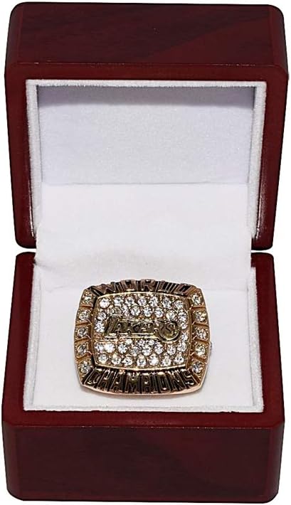 Los Angeles Lakers Kobe Bryant 2000 Nba Finals World Champions Collectible Replica Gold Basketball Championship Ring With Cherrywood Display Box At Amazon S Sports Collectibles Store