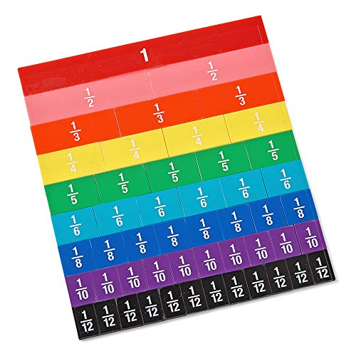 hand2mind Plastic DoubleSided Decimal and Fraction Tiles, Montessori