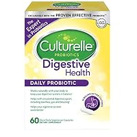 Culturelle Daily Probiotic, Digestive Health Capsules, Works Naturally with Your Body to Keep Digestive System in Balance*, With the Proven Effective Probiotic, 60 Count