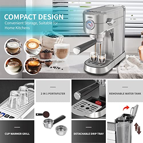 Gevi 20 Bar Compact Professional Espresso Coffee Machine with Milk