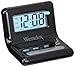 Westclox LCD Digital Bedside Alarm Clock with Blue Backlit Display and Snooze Function, Battery Operated, (Black, 3-Inch)