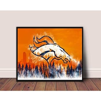 Denver Broncos Limited Poster Artwork - Professional Wall Art Merchandise (More (8x10)