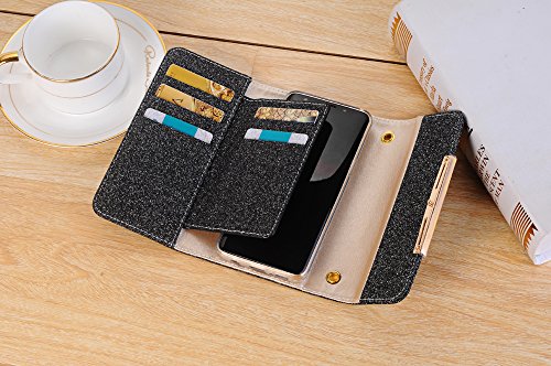 image for Samsung S9 Wallet Case, TechCode Women Elegant Stylish Candy Colour Bl
