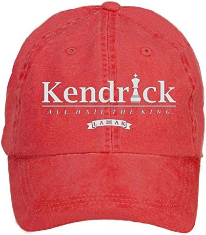 LongDaCo Kendrick Lamar King Cotton Baseball Cap with Adjustable Hat Men Red