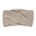 ABC® Winter Women Bohemia Weaving Cross Headband (Beige)