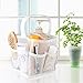 Jovilife Hanging Mesh Shower Caddy tote,Toiletry tote portable travel college, Dorm, 7.5INCH 8 Pouch, caddy mens, Travel Shower Caddie Tote,Toiletry tote,Gym,Cosmetics and Bath Organizer (White)