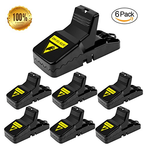Mouse Trap, Mouse Snap Trap, Mice Rodent Rat Killer Catcher- Effective and Sanitary traps (6 PACK)