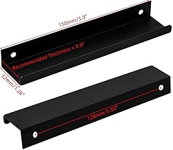 LC LICTOP Edge Pull Handles for Cabinets, 5.9 Inch