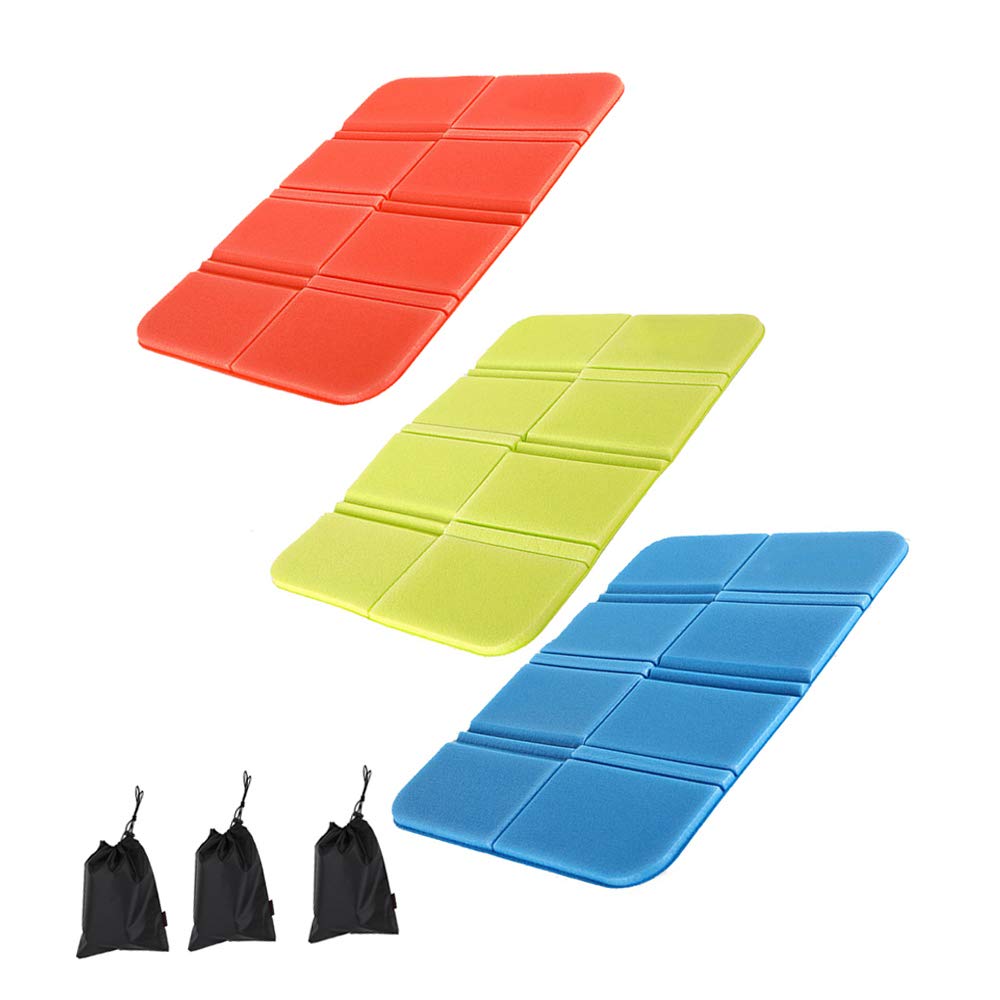 LWZko 3 Pieces Sitting Mat, Folding Seat Mat, XPE Seat Mat, XPE Waterproof Foldable Light Thermal Folding Seat Cushion for Outdoor, Camping, Park Picnic (3 Colors)