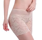 LANBAOSI Women's Rose Floral Lace High Waist Safety Leggings Underwear US 0-8(XXS-L) Skin