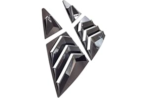 Neopaftu 2PCS Rear Side Window Louvers Compatible with Toyota Corolla 2020-2022 Air Vent Scoop Sun Shade Shutter Auto Exterior Decoration Trim Accessories (Gloss Black)